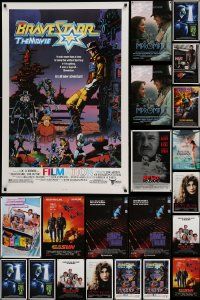 9x385 LOT OF 36 UNFOLDED SINGLE-SIDED MOSTLY 27X41 ONE-SHEETS WITH 3 OF EACH '80s-90s cool!