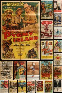 9x054 LOT OF 41 FOLDED ONE-SHEETS '40s-70s great images from a variety of different movies!