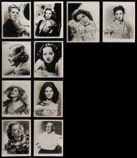 9x361 LOT OF 10 8X10 REPRO STILLS OF PRETTY FEMALE STARS '80s Garland, Davis, Crawford & more!