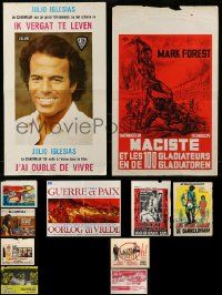 9x286 LOT OF 14 FORMERLY FOLDED BELGIAN POSTERS '60s-80s great images from a variety of movies!