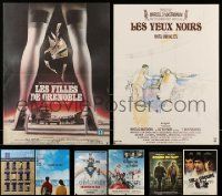 9x299 LOT OF 14 FORMERLY FOLDED FRENCH POSTERS '60s-90s a variety of different movie images!