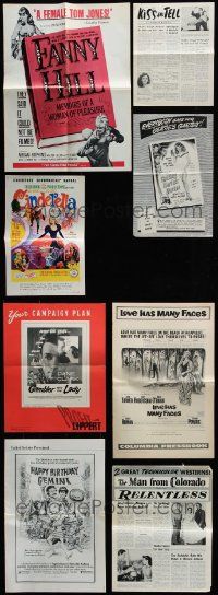 9x104 LOT OF 21 UNCUT PRESSBOOKS '60s-80s advertising images from a variety of different movies!