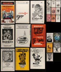 9x103 LOT OF 23 UNCUT PRESSBOOKS '70s advertising images for a variety of different movies!
