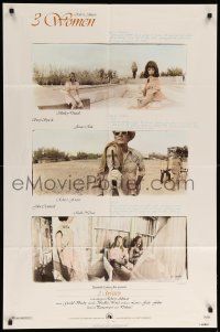 9y002 3 WOMEN 1sh '77 directed by Robert Altman, Shelley Duvall, Sissy Spacek, Janice Rule