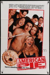 9y035 AMERICAN PIE 1sh '99 Jason Biggs, Chris Klein, Tara Reid, wacky teen comedy!