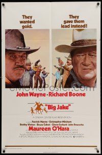9y076 BIG JAKE 1sh '71 Richard Boone wanted gold but John Wayne gave him lead instead!
