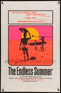 9y271 ENDLESS SUMMER 1sh '67 Bruce Brown surfing classic, best John Van Hamersveld art of surfers!