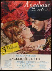 9z742 ANGELIQUE & THE KING French 1p '65 Yves Thos art of sexy Michele Mercier & Robert Hossein!