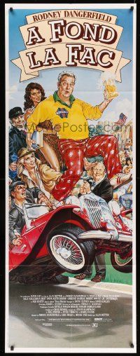 9z655 BACK TO SCHOOL French door panel '87 great Phil Roberts art of Rodney Dangerfield & top cast!