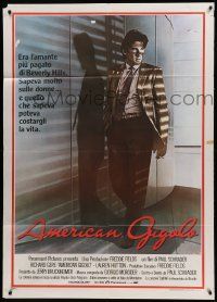 9z253 AMERICAN GIGOLO Italian 1p '80 handsomest male prostitute Richard Gere is framed for murder!