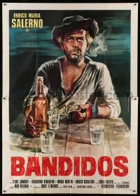 9z163 BANDIDOS Italian 2p R74 Casaro art of Enrico Maria Salerno with booze, spaghetti western!