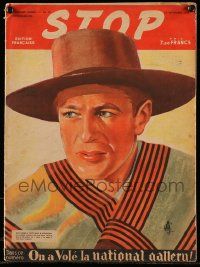 9z020 STOP French magazine September 16, 1945 great cover art of Gary Cooper!