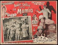 9z513 ABBOTT & COSTELLO MEET THE MUMMY Mexican LC '55 Bud & Lou scared in Egyptian pyramid!