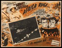 9z516 AFRICA SCREAMS Mexican LC R50s wacky image of Lou Costello in river with alligator!