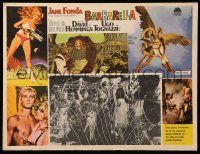 9z521 BARBARELLA Mexican LC '68 Roger Vadim, great montage of sexy Jane Fonda images!