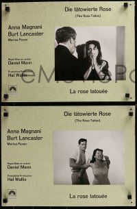 9z070 ROSE TATTOO 4 Swiss LCs '55 Burt Lancaster, Anna Magnani, written by Tennessee Williams!