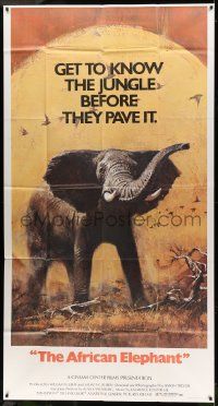 1b453 AFRICAN ELEPHANT 3sh '71 great artwork, get to know the jungle before they pave it!