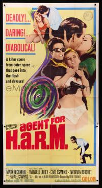 1b454 AGENT FOR H.A.R.M. 3sh '66 a killer spore from outer space goes into the flesh & devours!