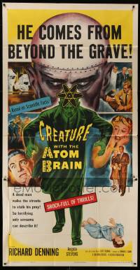 1b530 CREATURE WITH THE ATOM BRAIN 3sh '55 dead man stalking his prey comes from beyond the grave!