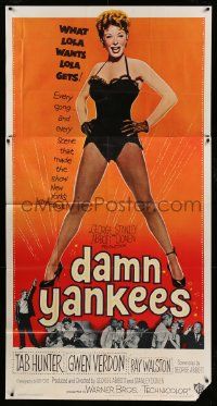1b538 DAMN YANKEES 3sh '58 New York City baseball, sexy full-length barely-dressed Gwen Verdon!