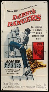 1b541 DARBY'S RANGERS 3sh '58 James Garner & Jack Warden in World War II, sexy Etchika Choureau!