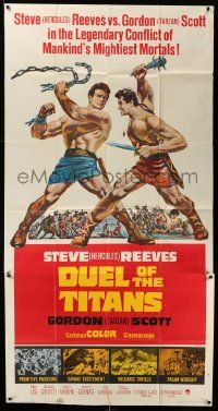 1b554 DUEL OF THE TITANS 3sh '63 Romolo e Remo, Steve Hercules Reeves vs Gordon Tarzan Scott!