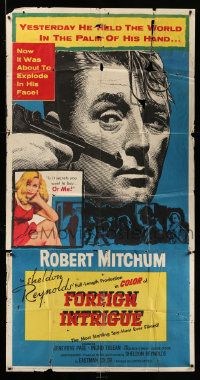 1b576 FOREIGN INTRIGUE 3sh '56 Robert Mitchum is the hunted, secret agents are the hunters!