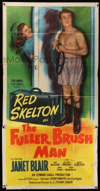 1b584 FULLER BRUSH MAN 3sh '48 great image of wacky salesman Red Skelton, Janet Blair