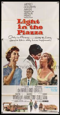 1b710 LIGHT IN THE PIAZZA 3sh '61 Olivia De Havilland, Yvette Mimieux, Rossano Brazzi, Hamilton