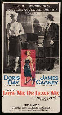 1b720 LOVE ME OR LEAVE ME 3sh '55 sexy Doris Day as famed star Ruth Etting, James Cagney!