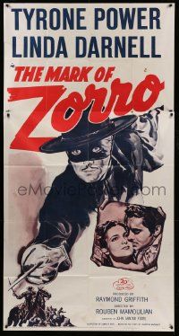 1b731 MARK OF ZORRO 3sh R58 masked hero Tyrone Power in costume & with young Linda Darnell!