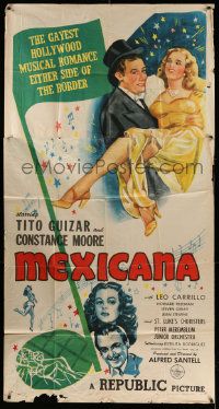 1b737 MEXICANA 3sh '45 pretty Constance Moore, gayest romance this side of the border!