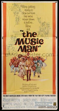 1b762 MUSIC MAN 3sh '62 Robert Preston, Shirley Jones, art of parade, classic musical!