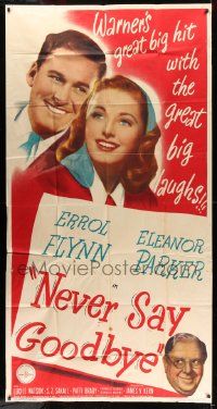 1b768 NEVER SAY GOODBYE 3sh '46 Errol Flynn, Eleanor Parker & S.Z. Sakall!