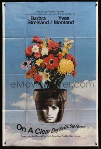 1b779 ON A CLEAR DAY YOU CAN SEE FOREVER 3sh '70 cool image of Barbra Streisand in flower pot!
