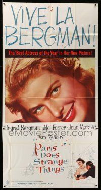 1b792 PARIS DOES STRANGE THINGS 3sh '57 Jean Renoir's Elena et les hommes, Ingrid Bergman!