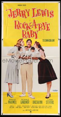 1b838 ROCK-A-BYE BABY 3sh '58 Jerry Lewis with Marilyn Maxwell, Connie Stevens, and triplets!