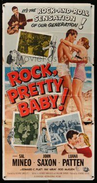 1b837 ROCK PRETTY BABY 3sh '57 Sal Mineo, it's the rock 'n roll sensation of our generation!