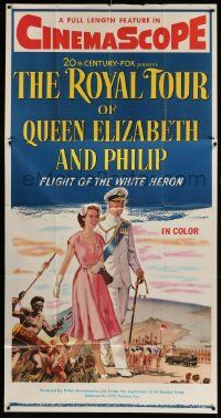 1b842 ROYAL TOUR OF QUEEN ELIZABETH & PHILIP 3sh '54 Flight of the White Heron, art of the Royals!