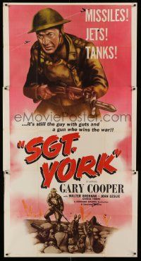 1b859 SERGEANT YORK 3sh R58 art of Gary Cooper, not yet invented missiles, jets & tanks!
