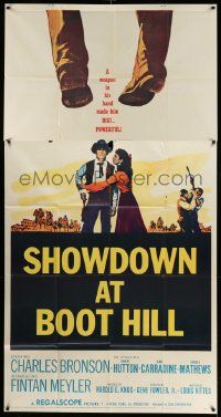 1b867 SHOWDOWN AT BOOT HILL 3sh '58 a weapon in Charles Bronson's hand made him big & powerful!