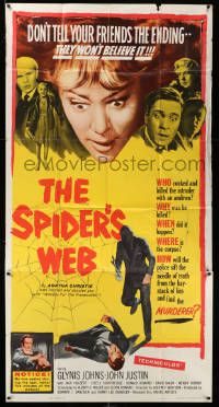 1b893 SPIDER'S WEB 3sh '61 Glynis Johns, mystery thriller written by Agatha Christie!