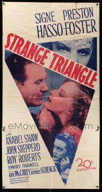 1b902 STRANGE TRIANGLE 3sh '46 Preston Foster gets involved with married woman and her husband!