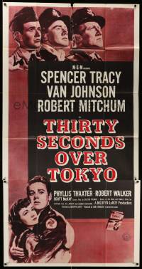 1b925 THIRTY SECONDS OVER TOKYO 3sh R55 art of pilot Spencer Tracy, Robert Walker & Thaxter!