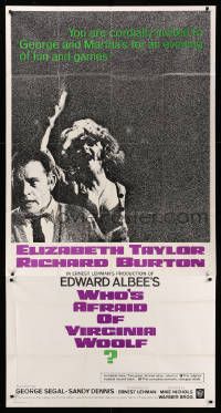 1b981 WHO'S AFRAID OF VIRGINIA WOOLF int'l 3sh '66 Elizabeth Taylor, Richard Burton, Mike Nichols