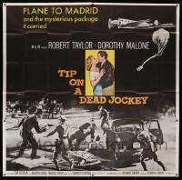 1b107 TIP ON A DEAD JOCKEY 6sh '57 Robert Taylor & Dorothy Malone caught up in a horse race crime!