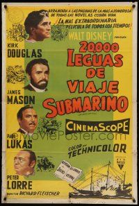 1b272 20,000 LEAGUES UNDER THE SEA Argentinean '55 Jules Verne classic, Kirk Douglas, different!
