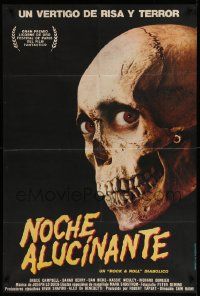 1b314 EVIL DEAD 2 Argentinean '87 Dead By Dawn, directed by Sam Raimi, huge c/u of creepy skull!