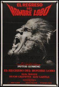 1b362 LEGEND OF THE WEREWOLF Argentinean '75 English horror, best close up of howling monster!