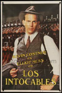 1b431 UNTOUCHABLES teaser Argentinean '87 portrait of Kevin Costner as Eliot Ness, Brian De Palma